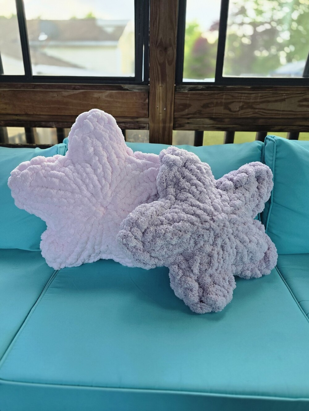 !!HANDMADE!! Plush Starfish Throw Pillow - Lilac OR Pink